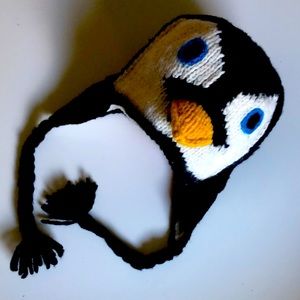 🐧Little kids 100% wool knitted penguin beanie